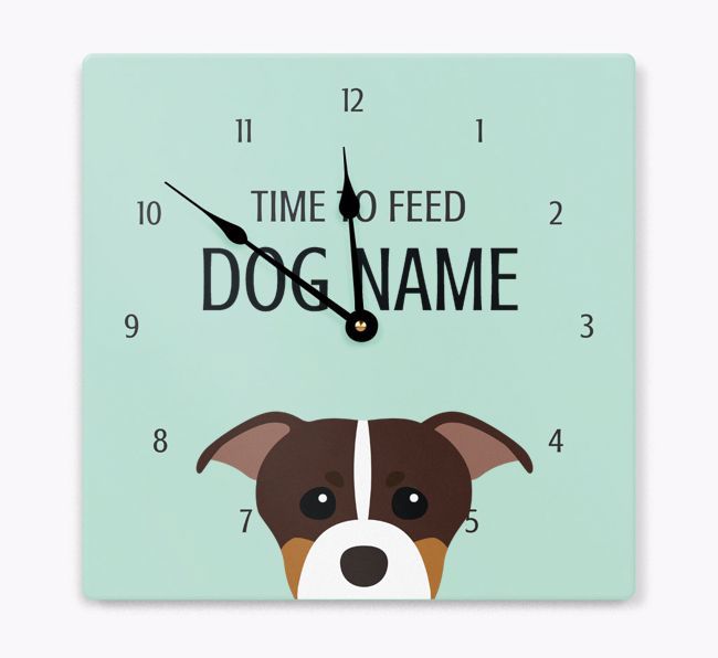 Time To Feed: Personalized {breedFullName} Wall Clock